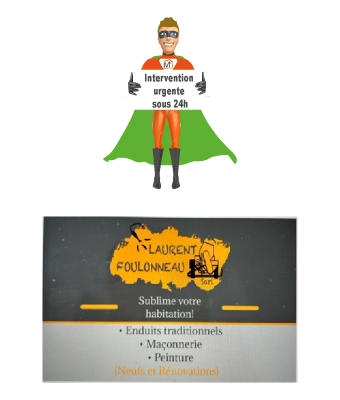 Cette photo montre deux exemples de réalisations d'une agence de publicité à Nantes : une mascotte et une carte de visite. Ces réalisations sont créatives et originales, et elles contribuent à renforcer l'identité visuelle des entreprises clientes.